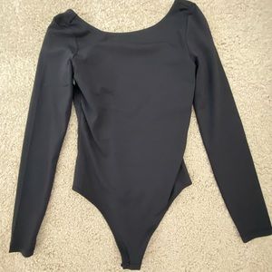 Babaton long sleeve boat neck bodysuit